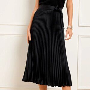 Talbots Black Satin Midi Skirt- Plus Petite 16